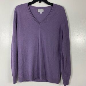 Pure Collection 100% Cashmere Vneck sweater size 6